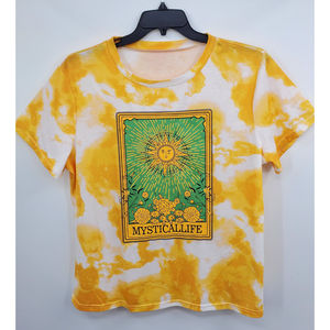 Shein Womens Tie Dye Plus Size Curve 2XL Short Sleeve Shirt Top T Shirt Tee